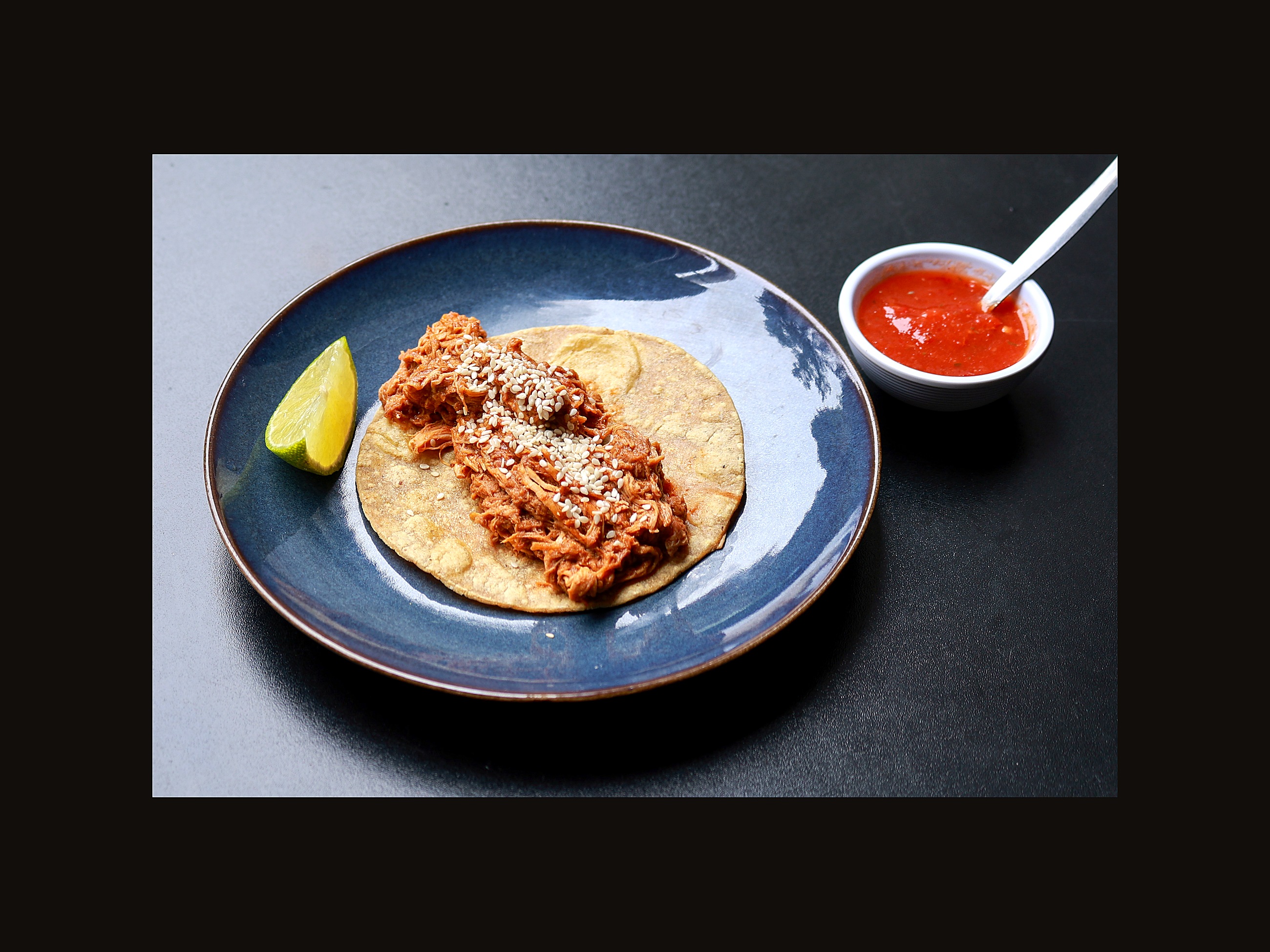 Taco de Pollo con Mole